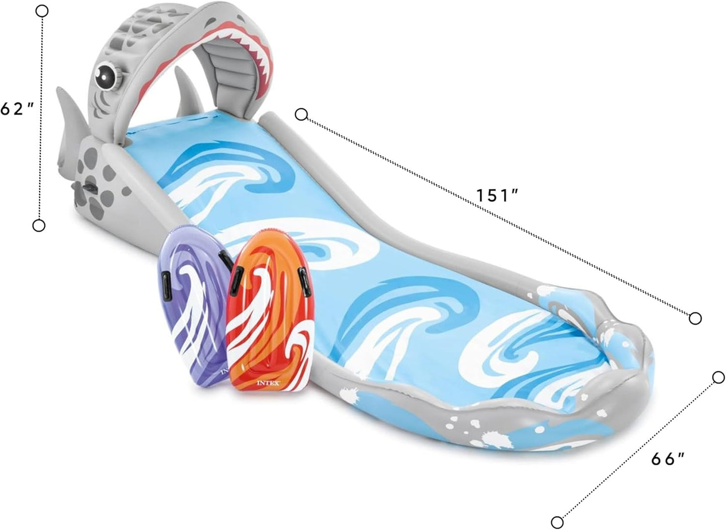 🌊Outdoor Inflatable Water Slide🏄‍♀️ (Includes 2 Surfboards)