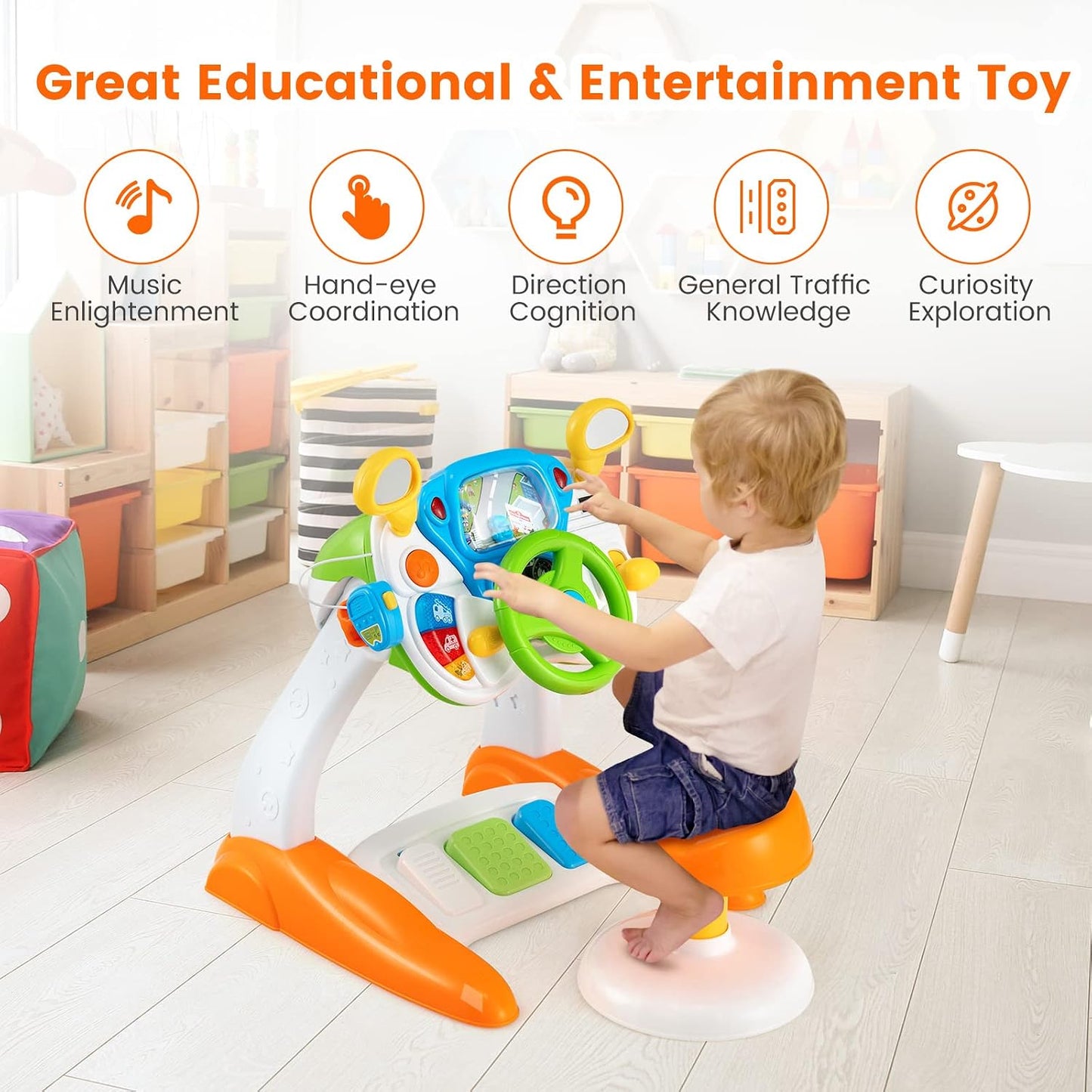 🎁Kids Driving Simulation Toy-The Perfect Birthday Gift!