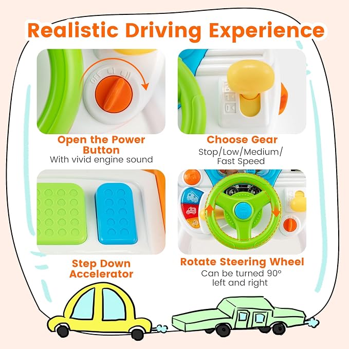 🎁Kids Driving Simulation Toy-The Perfect Birthday Gift!