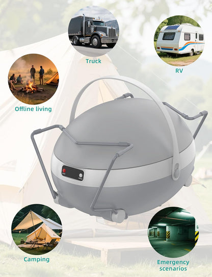 🚽Portable Rechargeable Dry Flush Toilet, Waterless Self-Contained Design