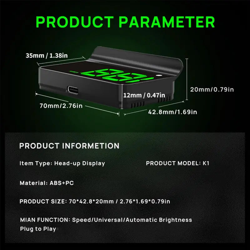 ✨Hot Sale 60% RABATT🚘Head-up Display Auto GPS Digital Tacho🔮