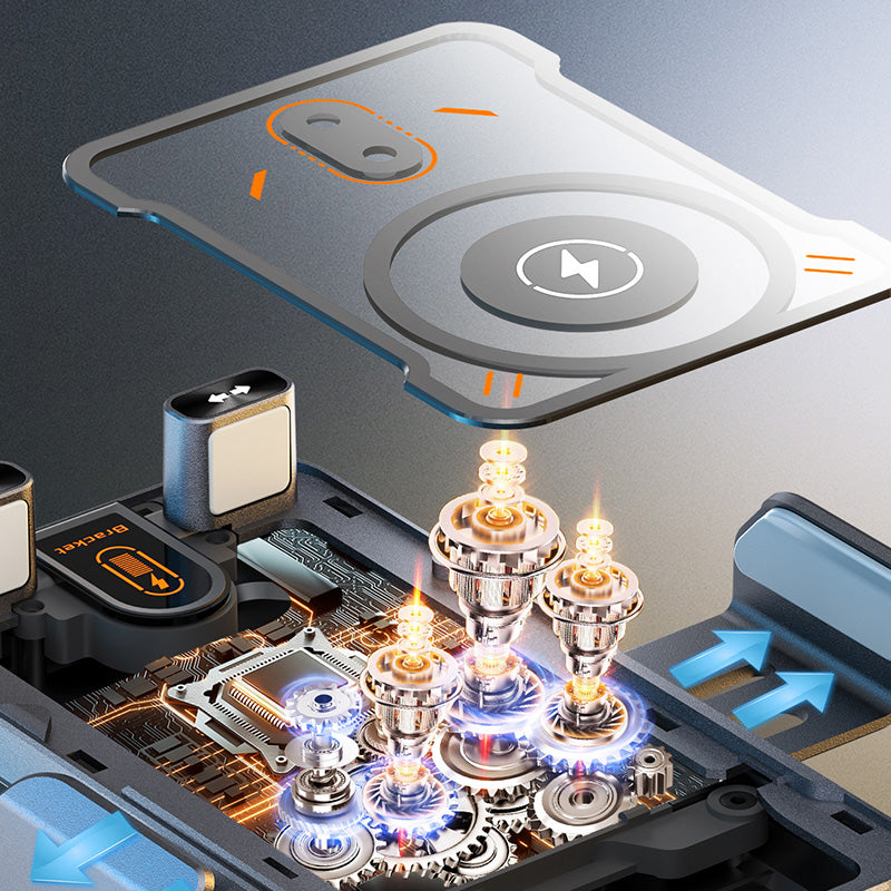 Intelligente 2-in-1 Auto-Handyhalterung mit automatischer Drehung und kabelloser Ladefunktion