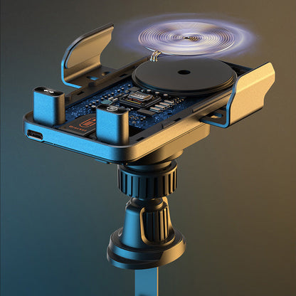 Intelligente 2-in-1 Auto-Handyhalterung mit automatischer Drehung und kabelloser Ladefunktion