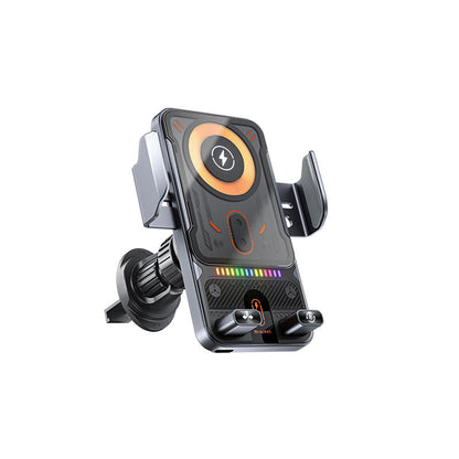 Intelligente 2-in-1 Auto-Handyhalterung mit automatischer Drehung und kabelloser Ladefunktion