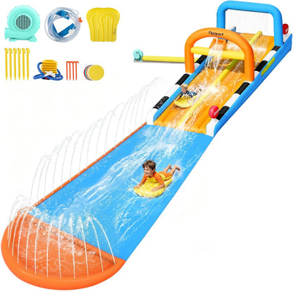 🌊Outdoor Inflatable Water Slide🏄‍♀️ (Includes 2 Surfboards)