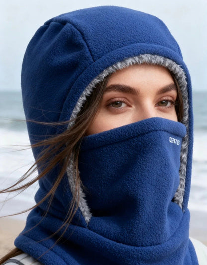 Unisex Winter Warme Halsmaske Ohrenschutz Einteiler-Mütze